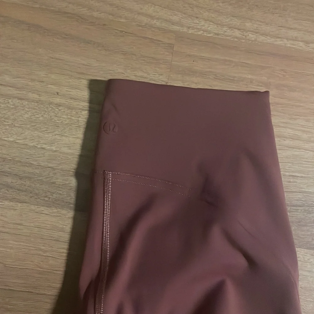 Lululemon mid-rise mulled wine (like a dark pink!) leggings - Picture 2 of 3